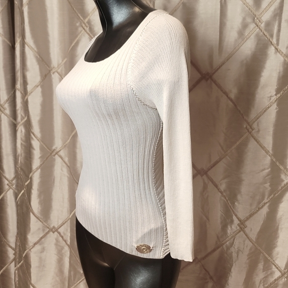 Roberto Cavalli brand new without Tags open back gorgeous white top sz 44 - Picture 3 of 7